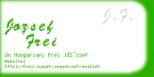 jozsef frei business card